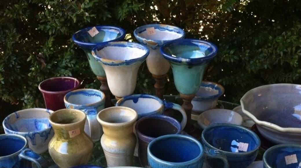 Off the busy trail you can find this wonderful pottery shop. The pieces are amazing.