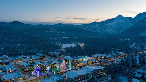 View of Leavenworth, Washington at Christmas