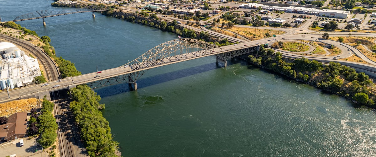 East Wenatchee, Washington - Senator George Sellar Bridge Over the Columbia River