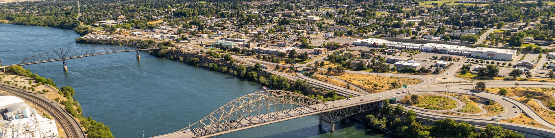 East Wenatchee, Washington - Senator George Sellar Bridge Over the Columbia River