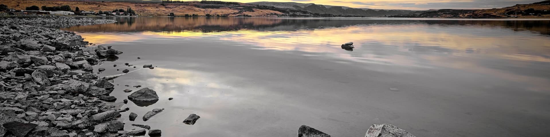 Sunset at Soap Lake, Washington.