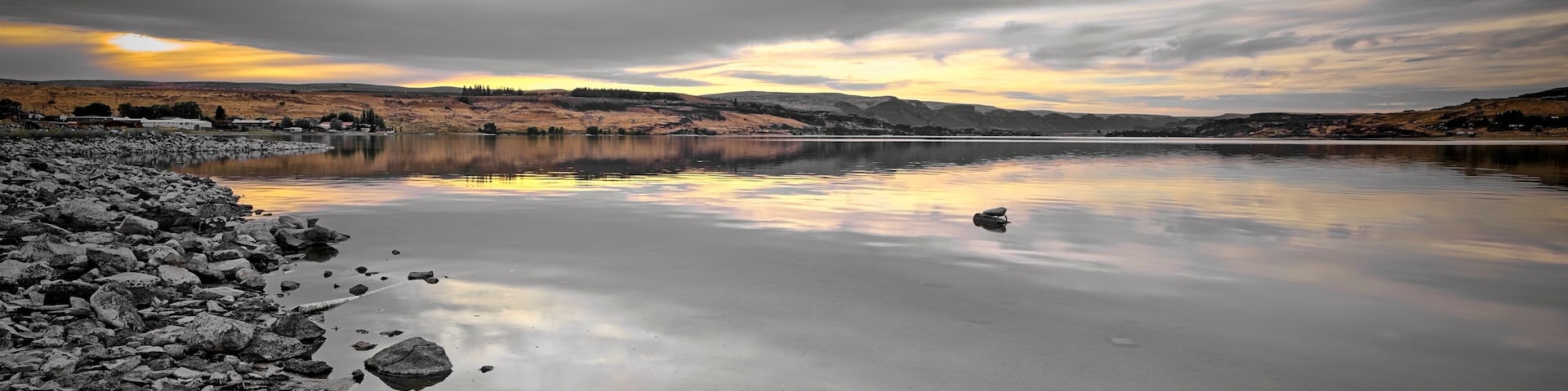 Sunset at Soap Lake, Washington.