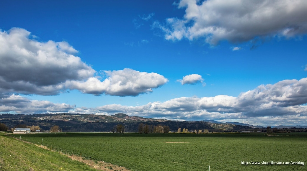 ..over the foothills...