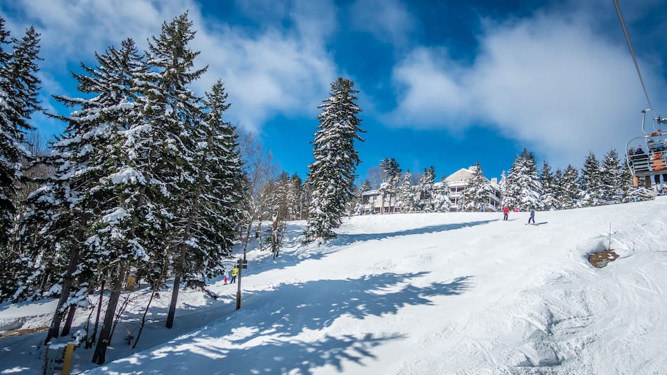 beautiful nature and scenery around snowshoe ski resort in cass west virginia