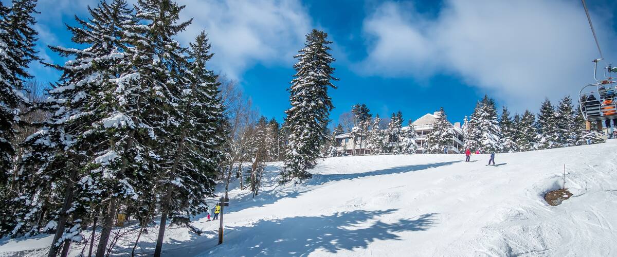 beautiful nature and scenery around snowshoe ski resort in cass west virginia