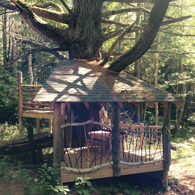 Wayside Wanderings Natural Play Area is located on Randysek Road south of Cable, Wisconsin. The Cable Natural History Museum created and maintains the area.