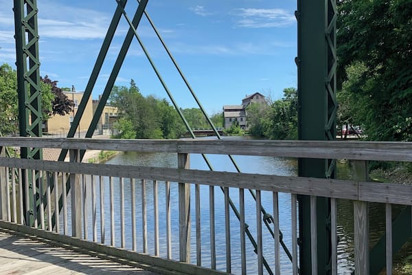 View from the Interurban Bridge in Cedarburg, WI.