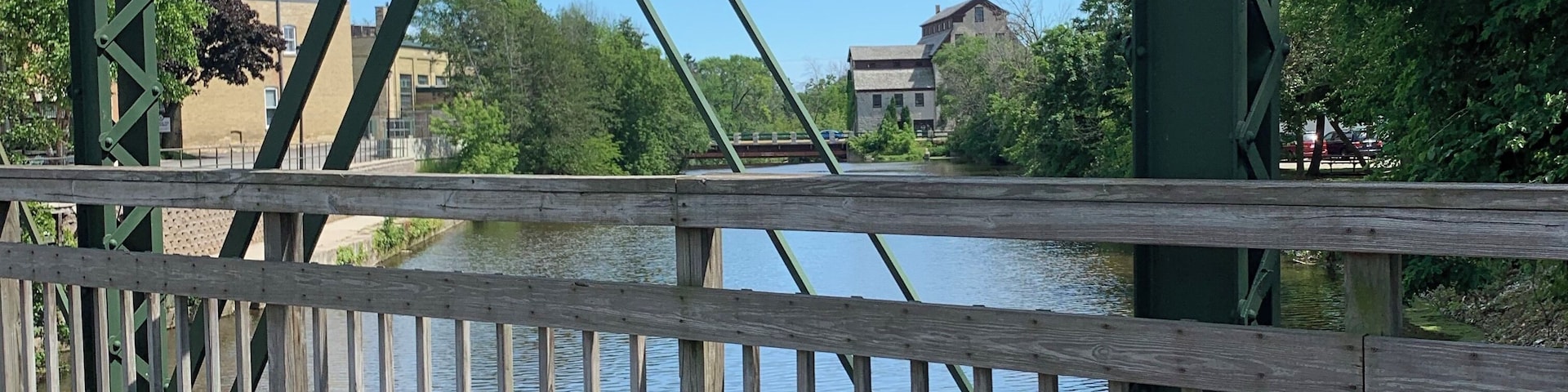 View from the Interurban Bridge in Cedarburg, WI.