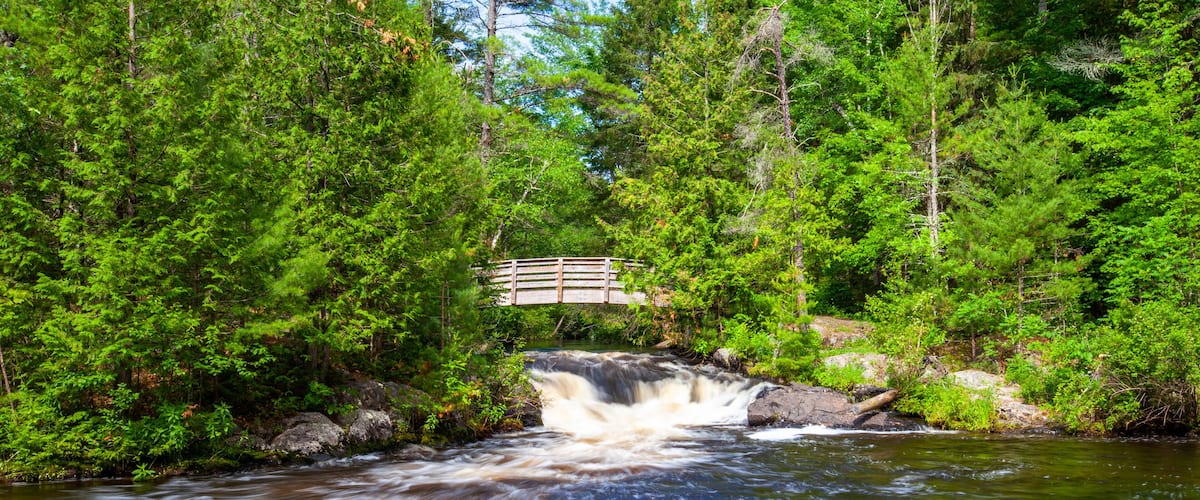 Veterans Falls, Memorial Park, Crivitz, Wisconsin June of 2020