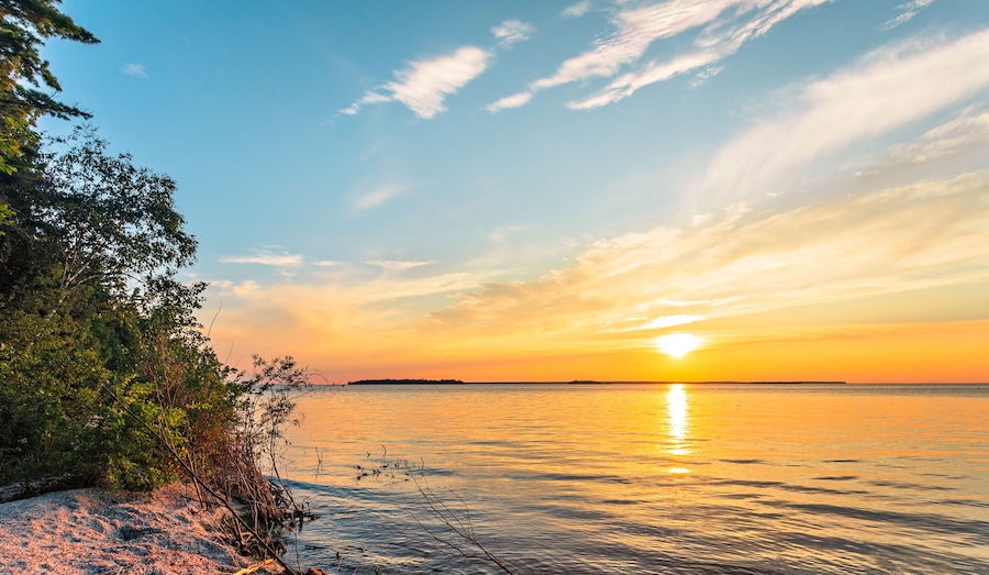 Sunset on Lake Michigan at Peninsula State Park