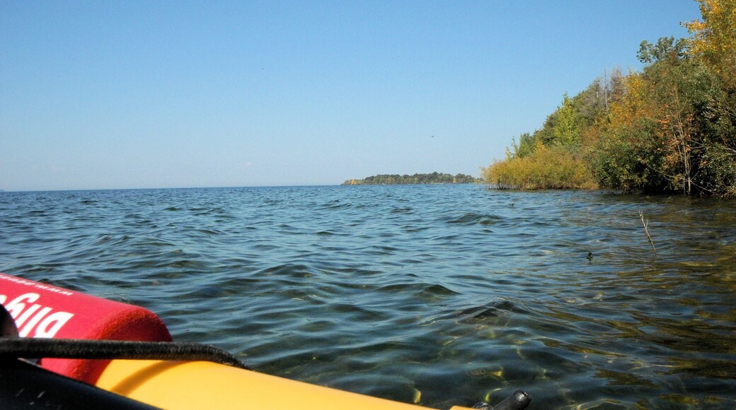 Solo kayaking some islands off of Peninsula State Park a few summers ago. This is the west side of Adventure Island looking north at Strawberry Island.