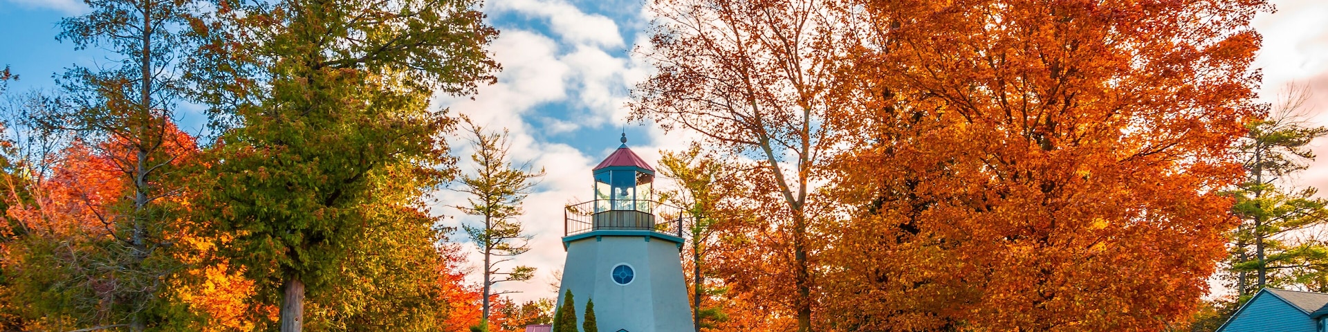 Gills Rock Village view in Door County of Wisconsin.