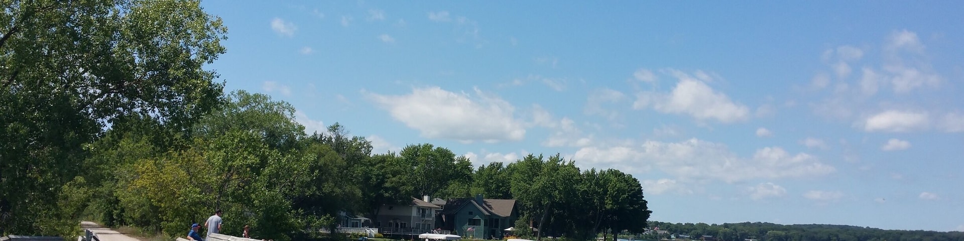 Right on Glacier bike trail is this amazing lake.