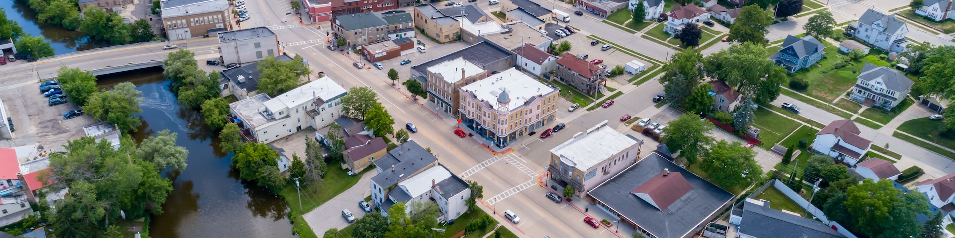 Aerial view of Mayville Wisconsin