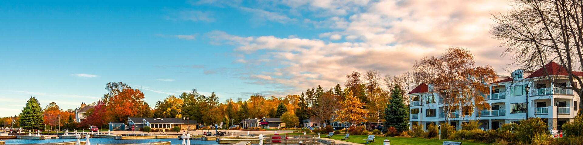 Sister Bay Town harbour view in Door County of Wisconsin