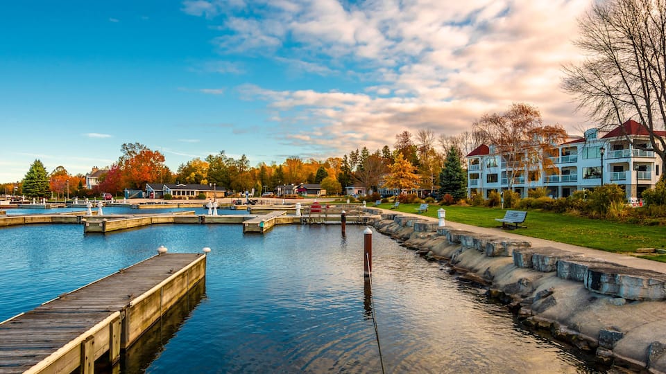 Sister Bay Town harbour view in Door County of Wisconsin