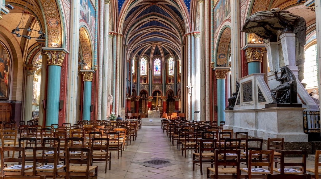 Paris, France - June 9, 2020: View of the Abbaye Saint-Germain-des-Pres abbey, a Romanesque medieval Benedictine church located on the Left Bank in Paris.