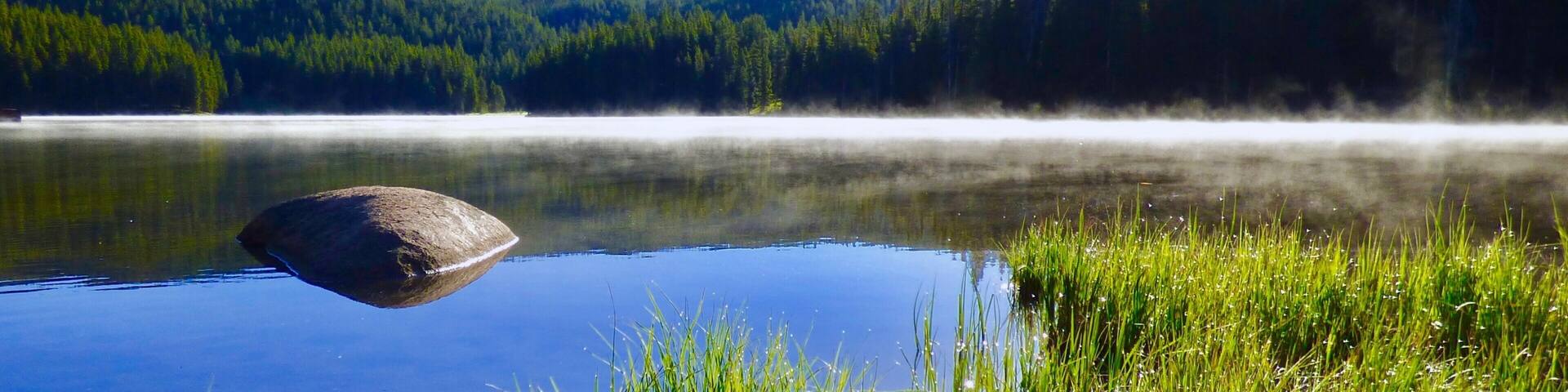 Located between Devils Tower NP and Yellowstone NP, Sibley Lake along the Bighorn Scenic Byway (U.S. Highway 14) near the Burgess Junction at an elevation of 7,900 feet. A great place to hike the high meadows away from the usual bustle of the two National Parks on either side. The Bighorn National Forest offers a wide variety of activities, including hiking, fishing, scenic driving and a number of historic sites.