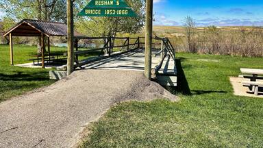 Spring Visit at Reshaw's Bridge in Evansville Wyoming.