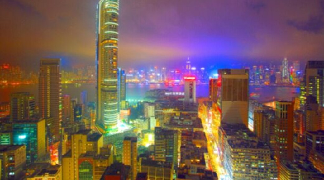 The beautiful night view of Tsim Sha Tsui, Hong Kong