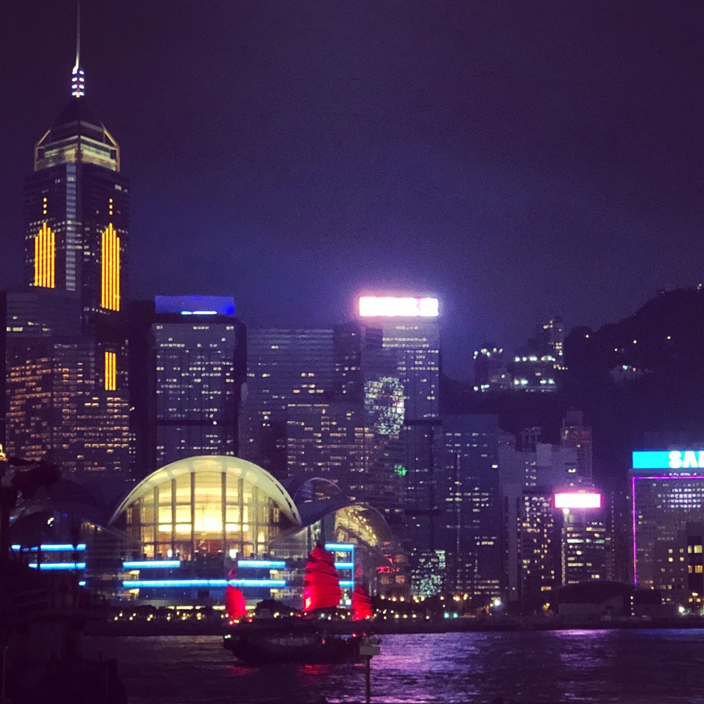 Hong Kong Island view from the other side of Victoria Harbour. #dusk #skyline #skyscraper #hongkong #hongkongisland #architecture #china #travel #travelbug #wayfarer #gadabout #wanderlust #ferryterminal #boat #chinese