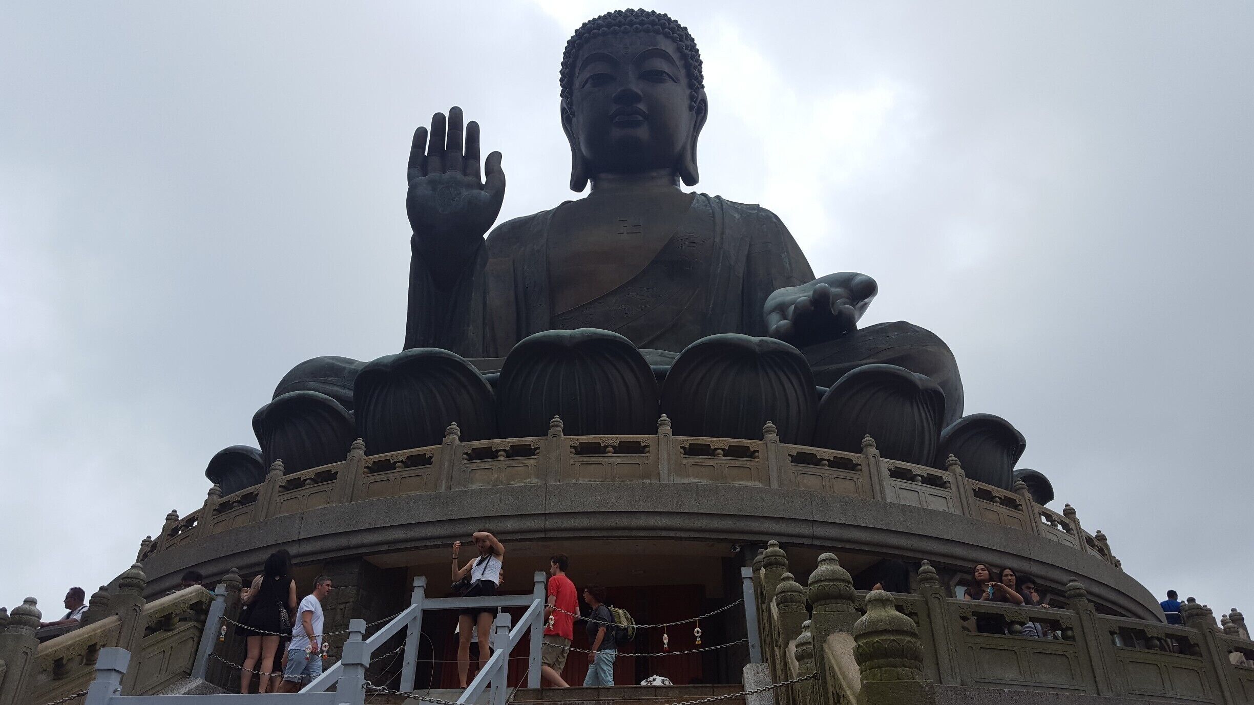 Climb 268 steps to reach the foot of 34 m tall Tian Tan Buddha.

Read More on Hongkong:
https://driftingvoyage.com/2017/10/12/hong-kong-highlights/

#buddha #lantau #hongkong #china #monument #sculpture #huge  