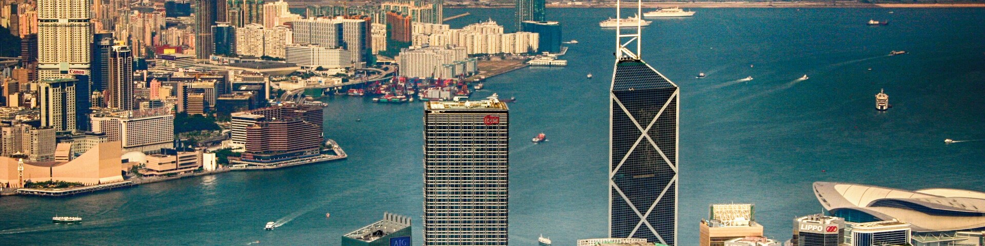 Honk Kong skyline from the Peak
