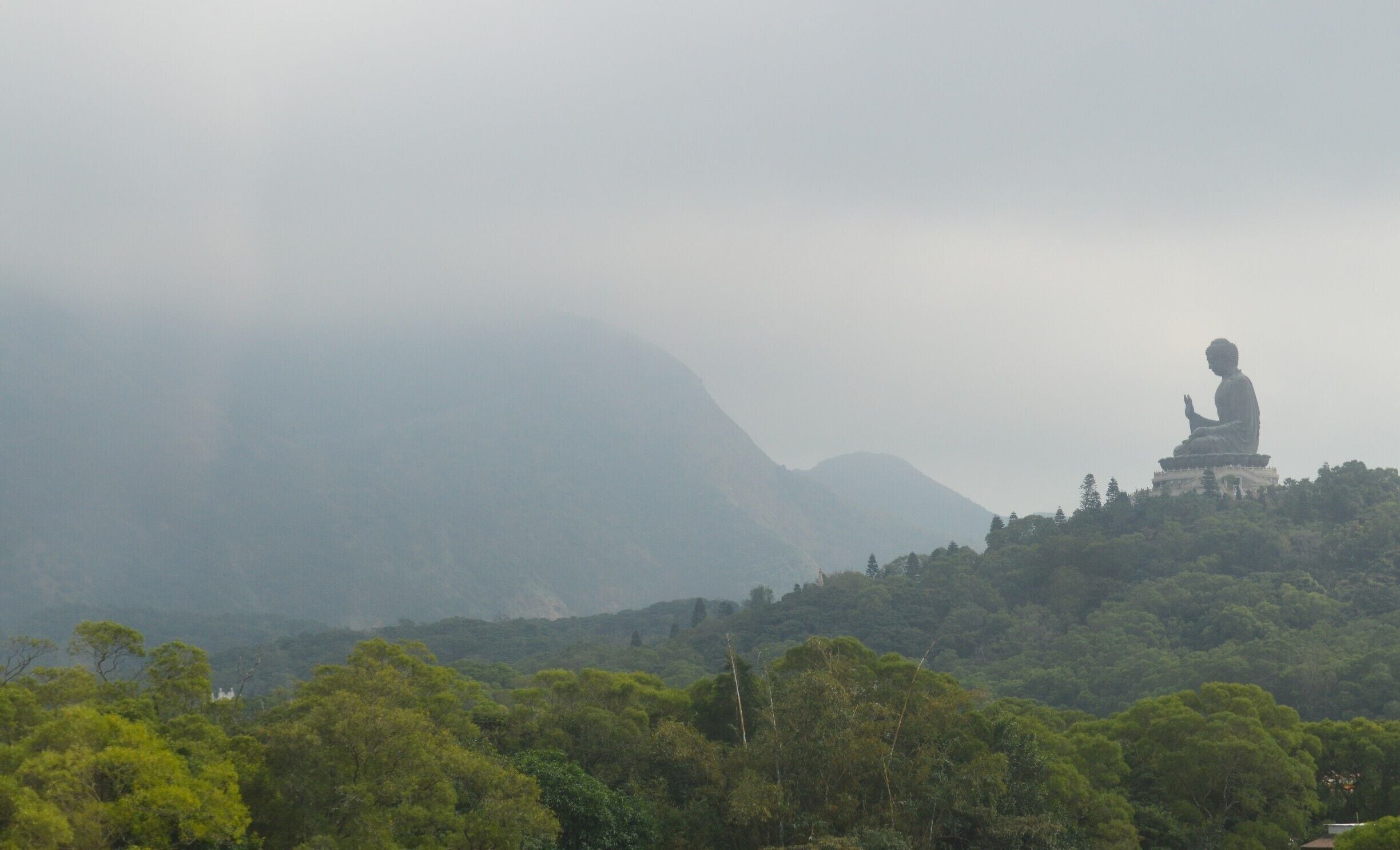The view as we approach the Bid Buddha by cable car. Buy tickets ahead of time- the line is ridiculous otherwise.

#Culture