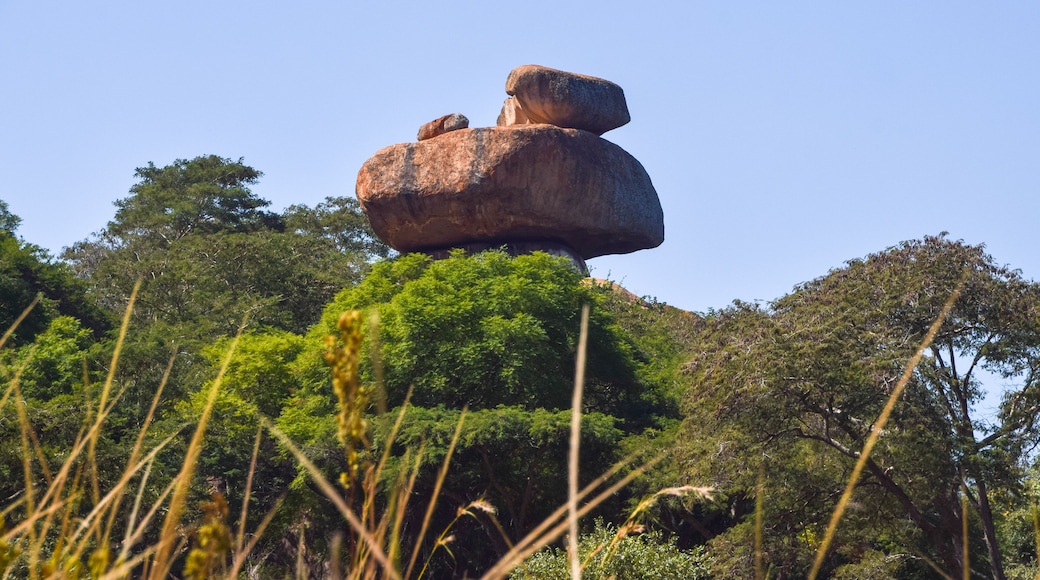 Landscape with natural balancing rocks in Zimbabwe