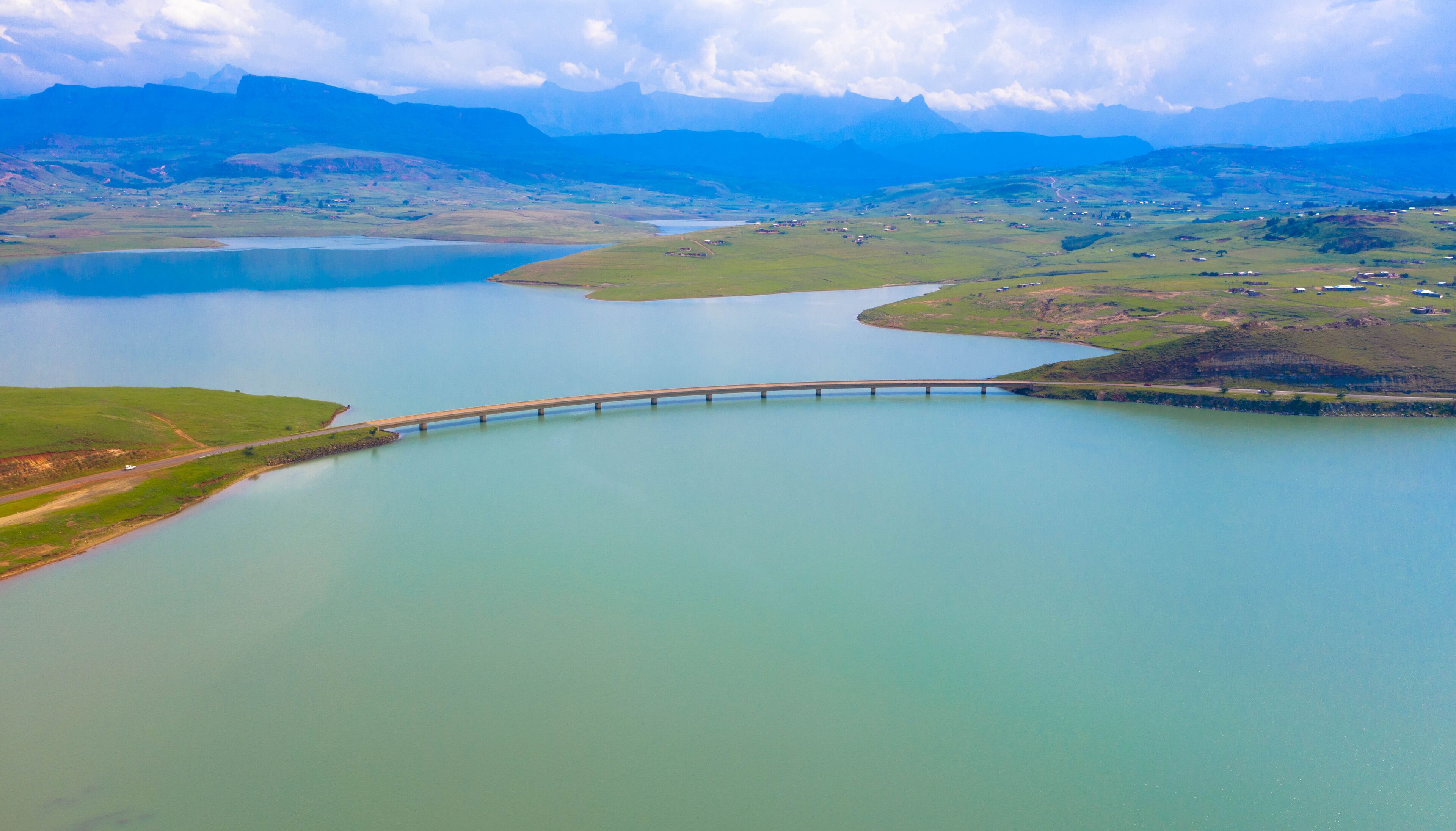 Woodstock Dam in the Tugela River near Bergville, south africa