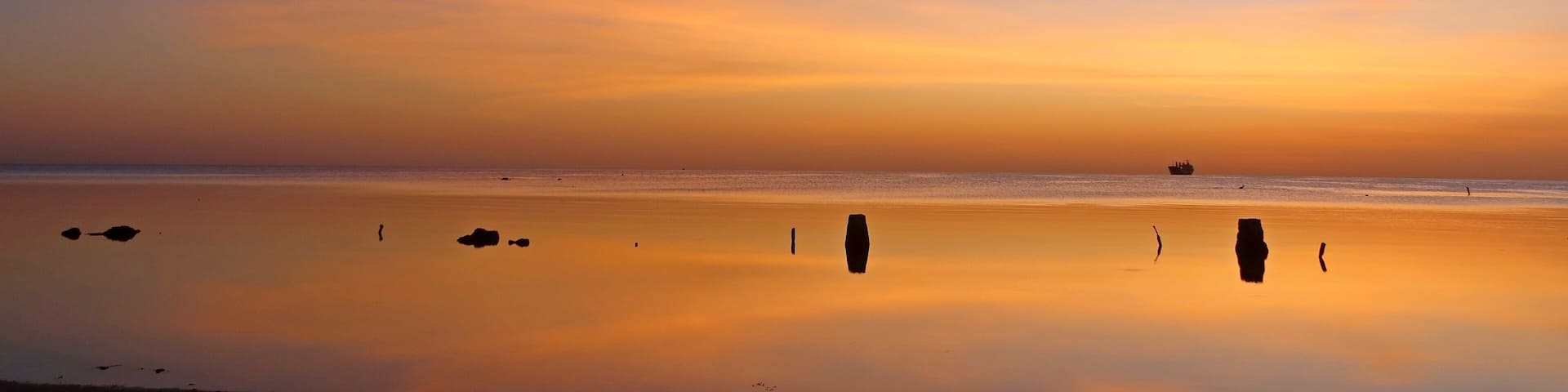 Amazing Sunrise on the seashore of el Qoseir city located on the re red sea in Egypt