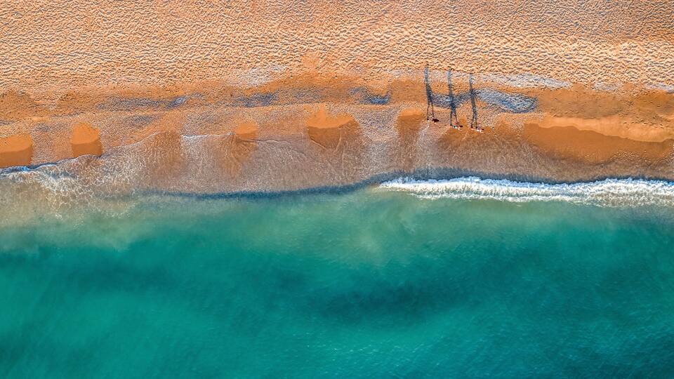 Aerial view of Zouk Mosbeh beach. Zouk Mosbeh, Lebanon