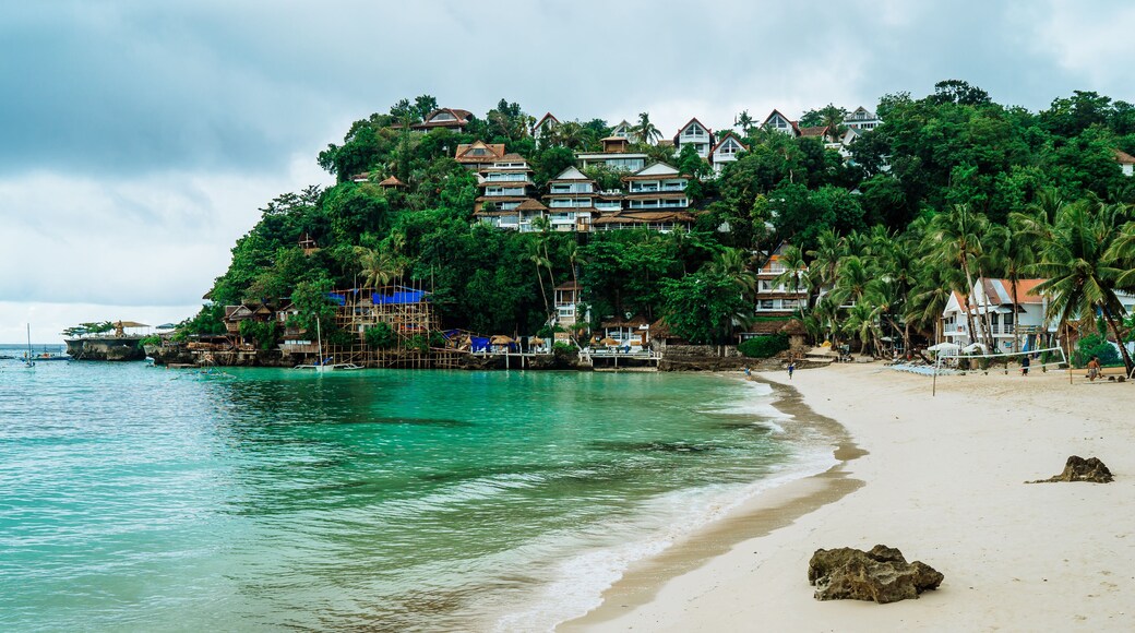 Diniwid beach view, white-sand beach in Boracay Island in the Philippine