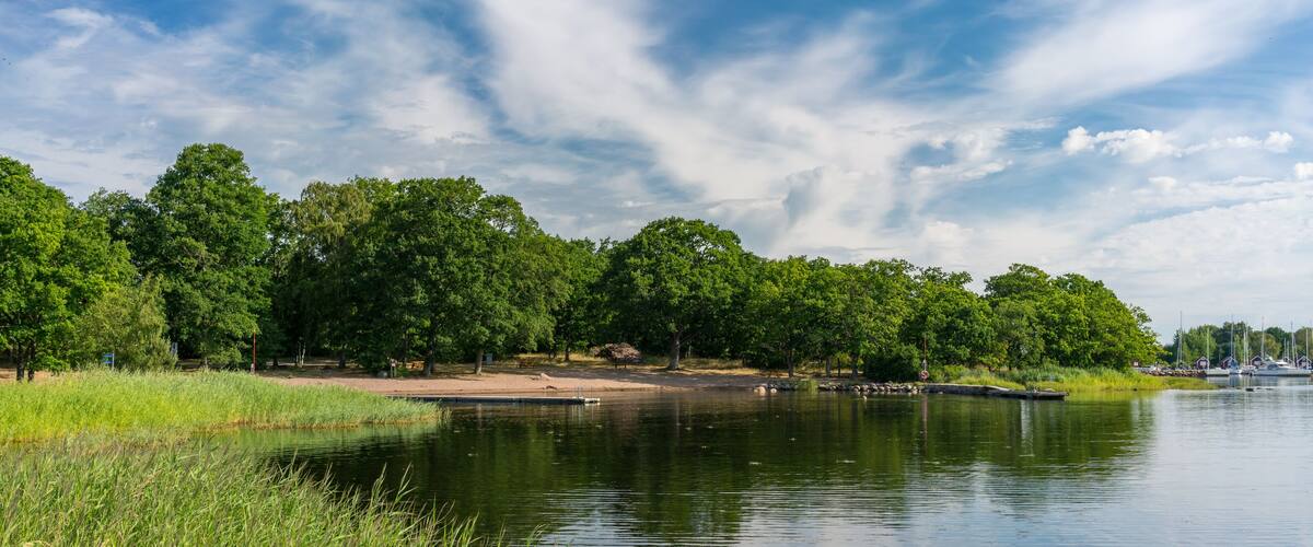 Beach at the Baltic sea, City Kalmar, Sweden