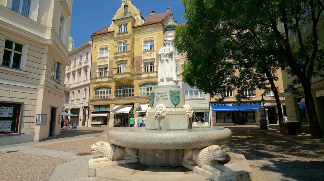 Klagenfurt mettant en vedette fontaine et patrimoine historique
