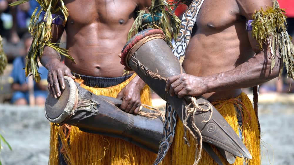Traditional tribal dance at mask festival