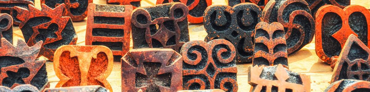 Adinkra cloth stamps
