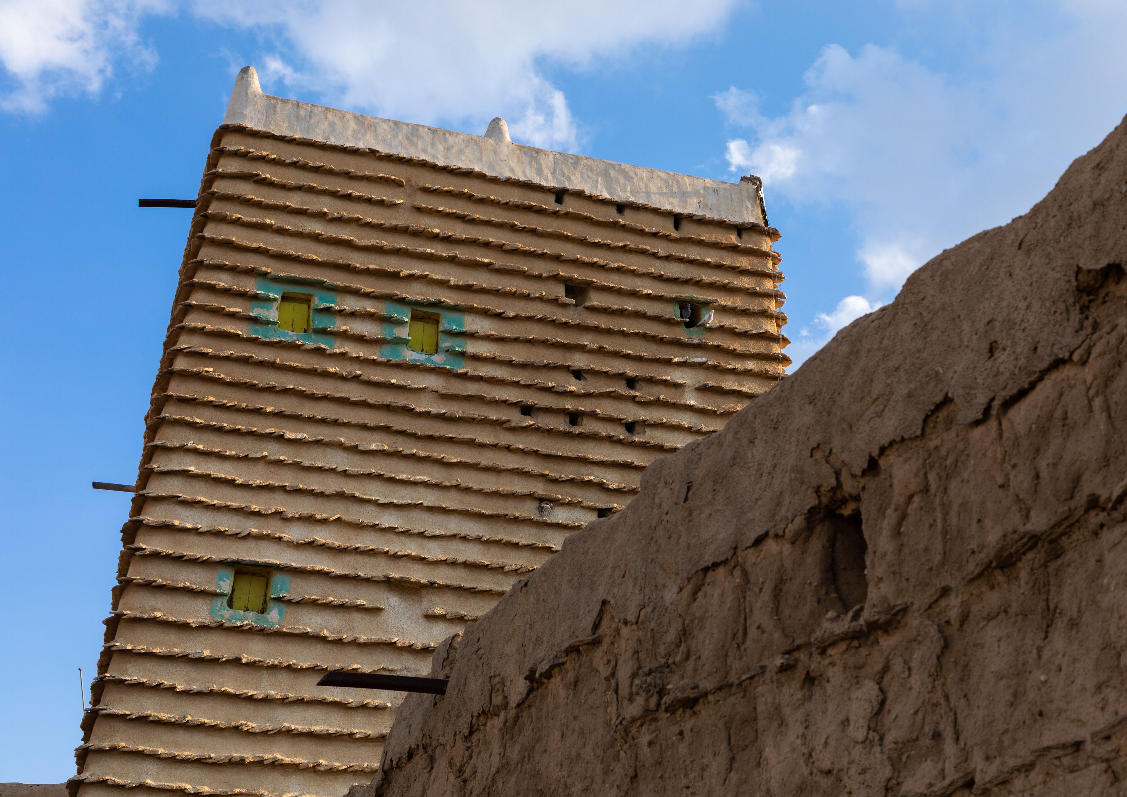 Stone and mud houses with slates, Asir province, Ahad Rufaidah, Saudi Arabia