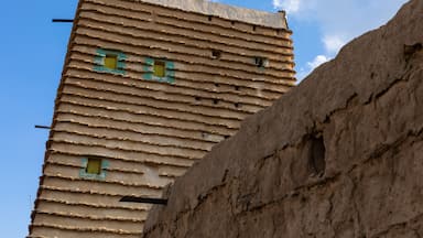 Stone and mud houses with slates, Asir province, Ahad Rufaidah, Saudi Arabia
