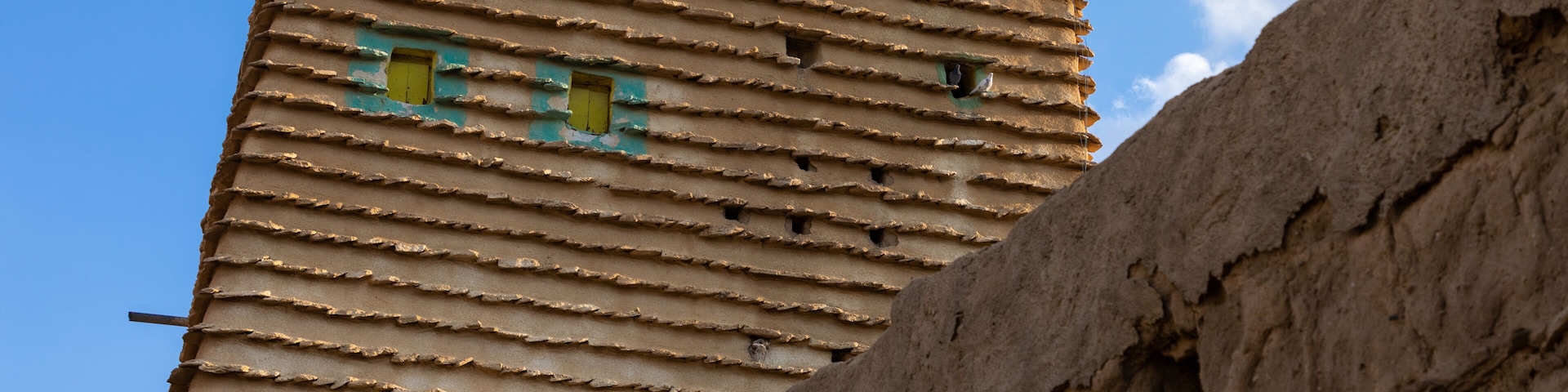 Stone and mud houses with slates, Asir province, Ahad Rufaidah, Saudi Arabia