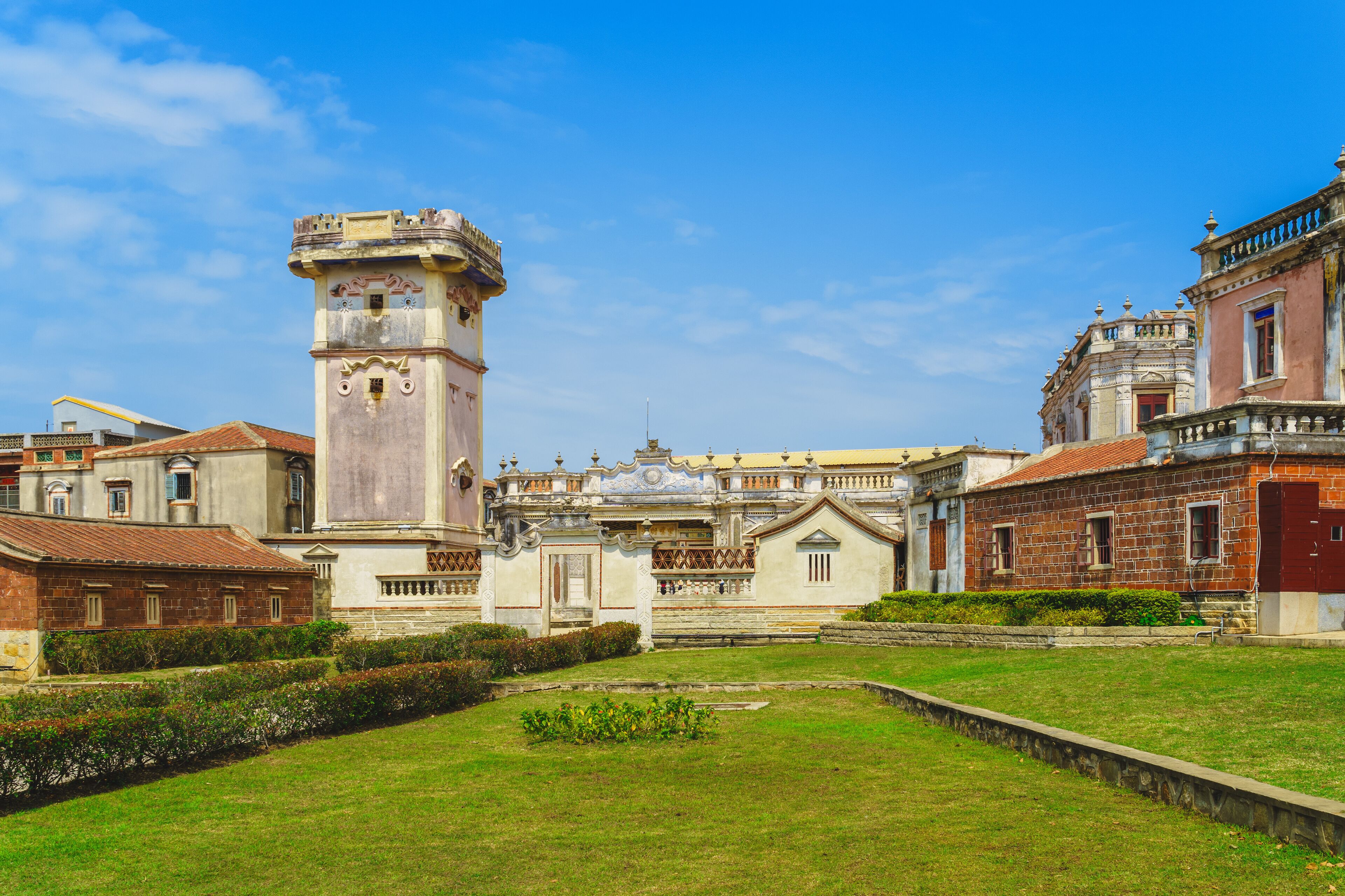 Historic Building Deyue Tower located in Kinmen county, taiwan