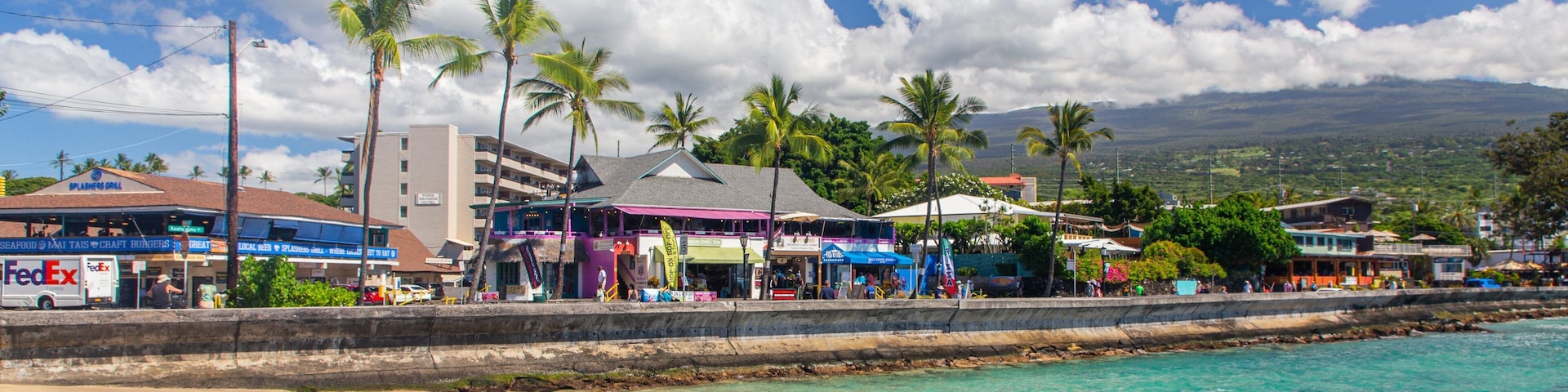Kailua-Kona showing general coastal views and a coastal town