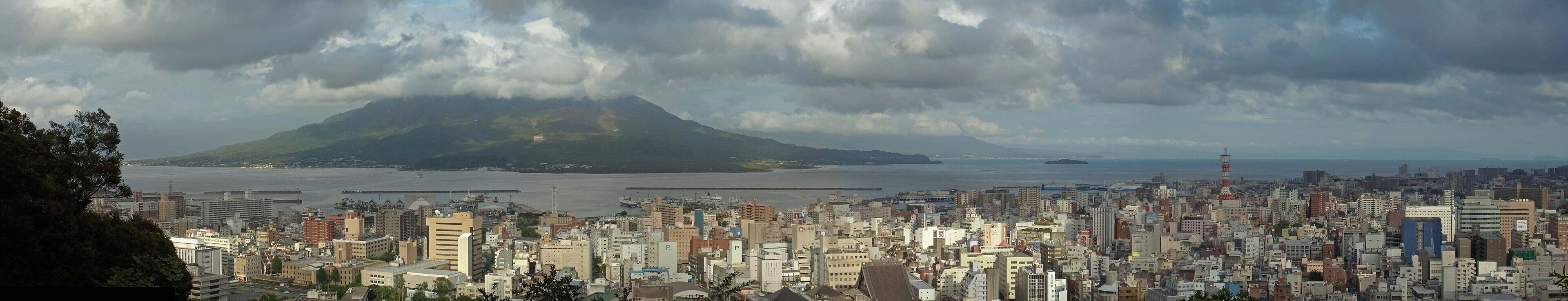 Sakurajima from Shiroyama observatory , 城山展望台から見た桜島