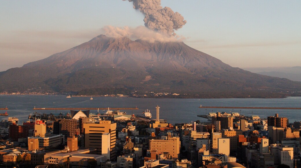 Sakurajima at sunset