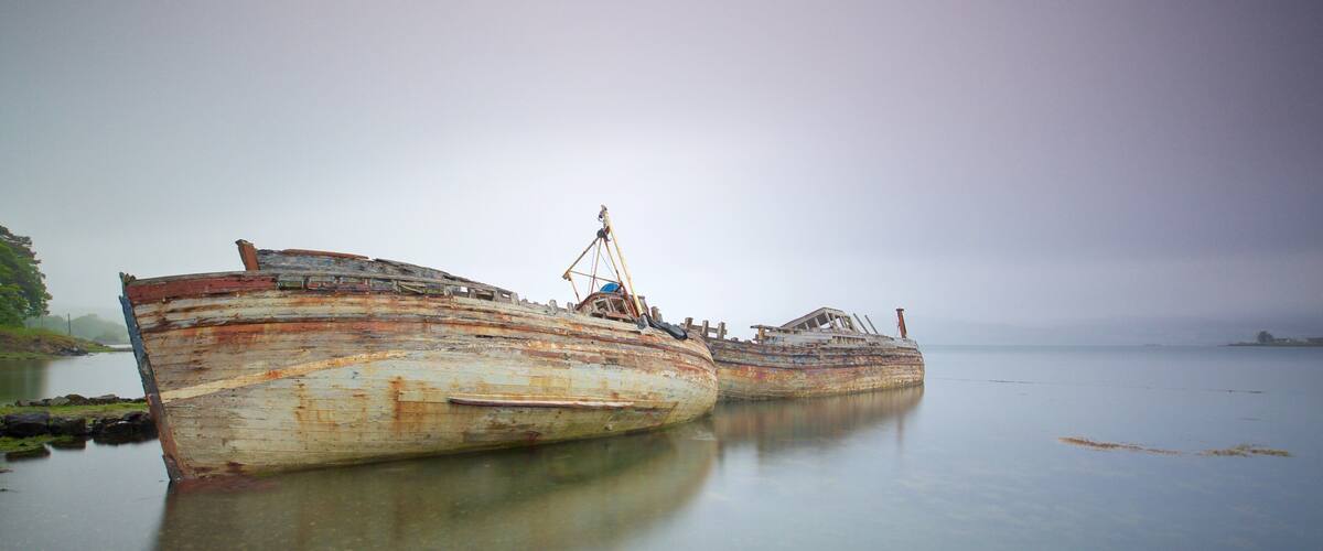 United Kingdom featuring a ruin and general coastal views