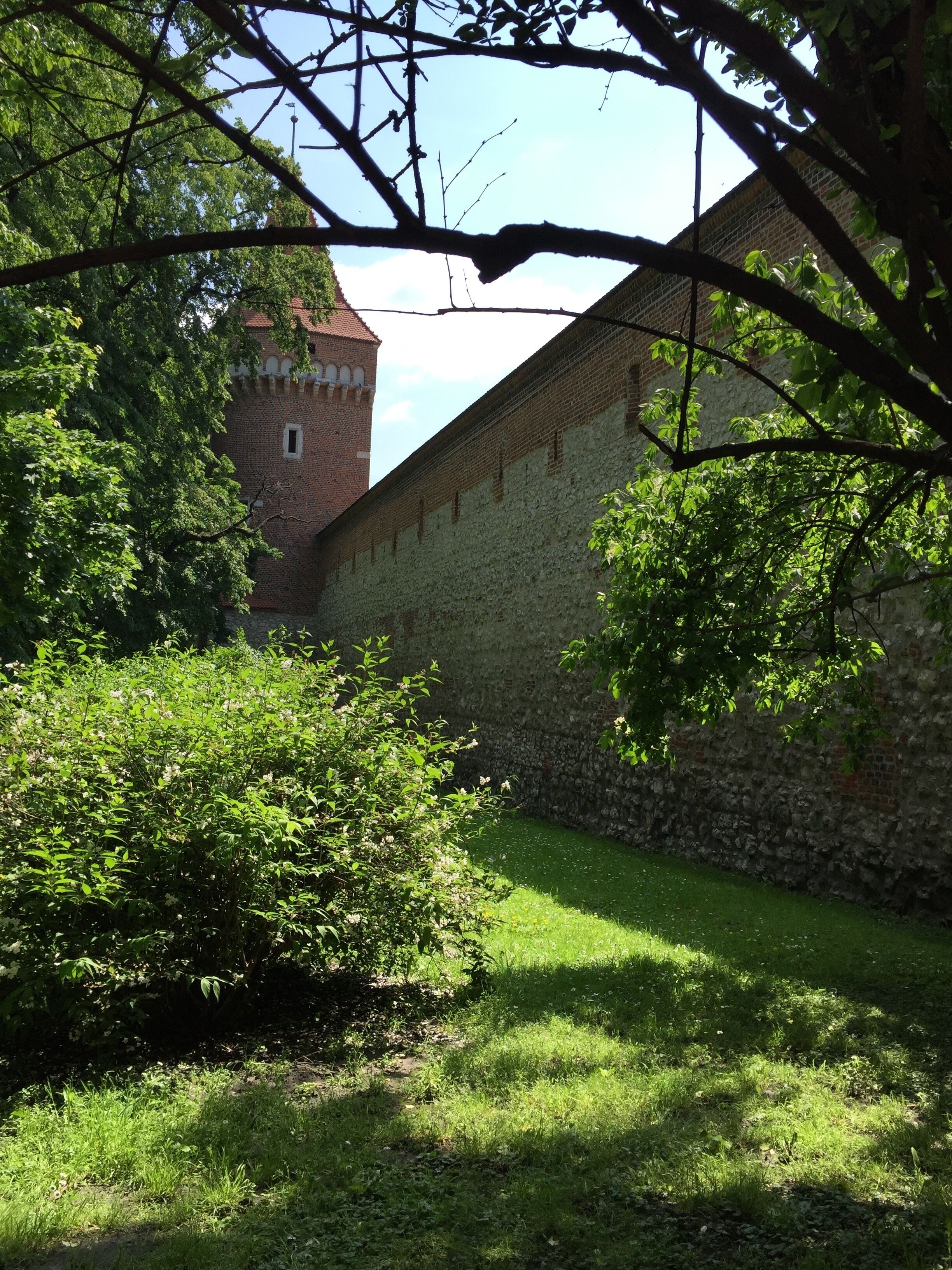 The city walls of old Krakow.