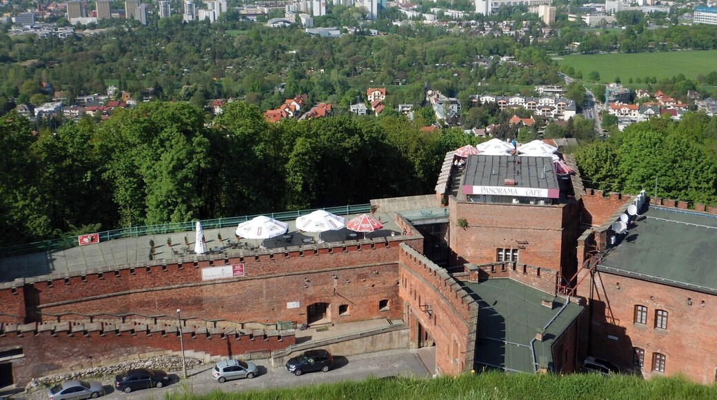View over Krakow from mound kosciuszko. It is a nice walk up to the mound. You pay a little bit to go all the way to the top. On a nice day you can look all over the city and on the other side the forest. It's really cool place to hang out for a while and enjoy the Sunshine. Not too busy. Just perfect