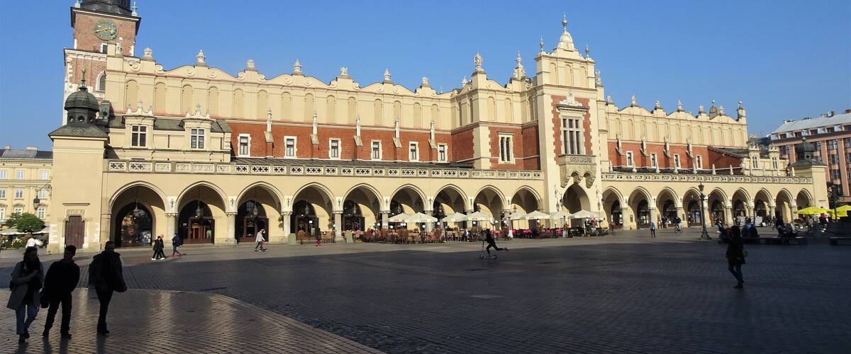 The Kraków Cloth Hall (Polish: Sukiennice), dates to the Renaissance and is one of the city's most recognizable icons. It is the central feature of the main market square in the Kraków Old Town (listed as a UNESCO World Heritage Site since 1978). #Krakow