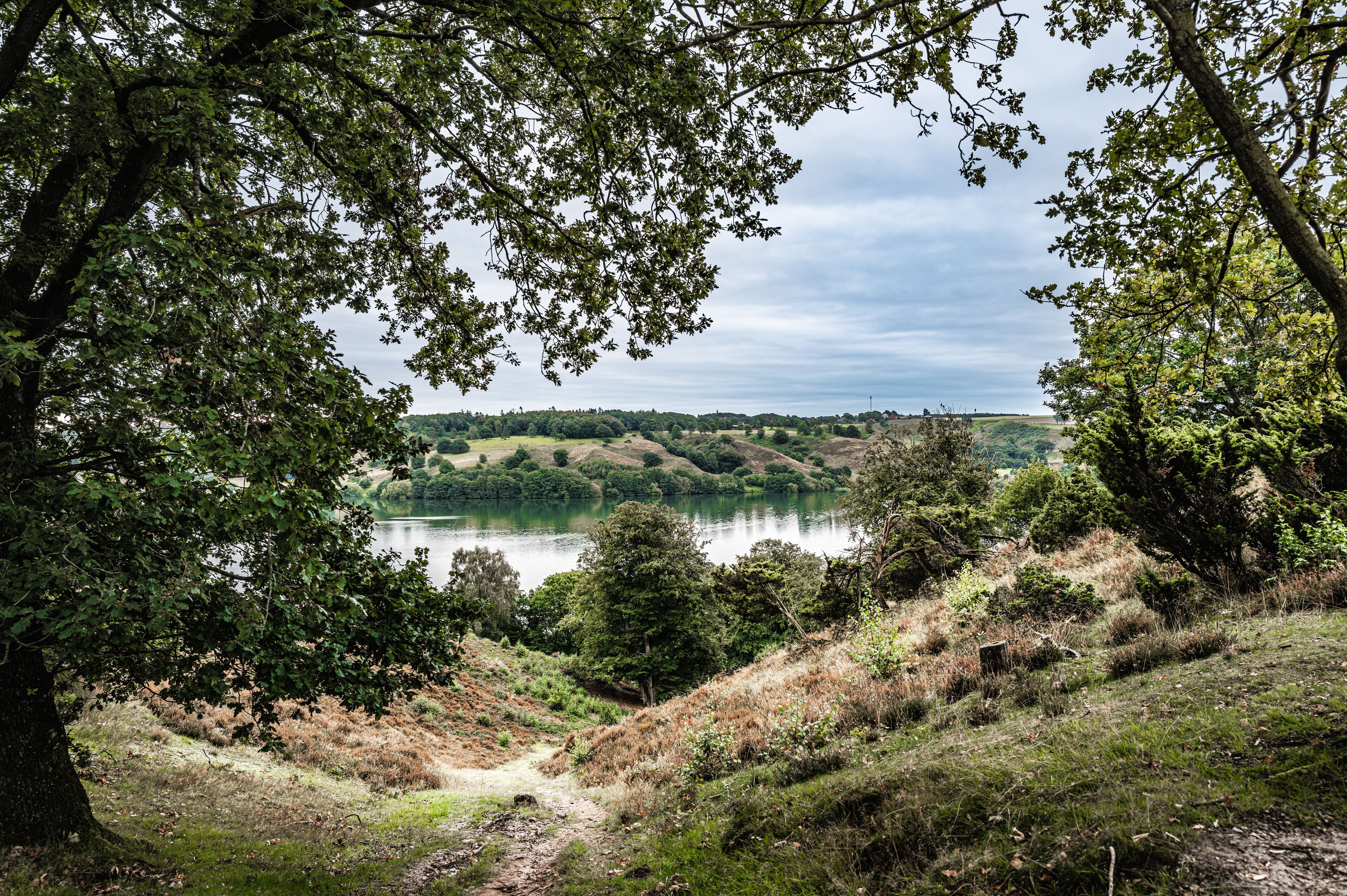 Hald lake in Dollerup hills in Denmark