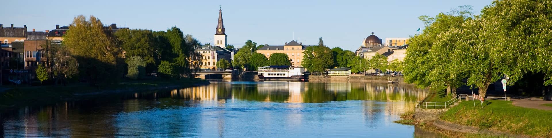 Karlstad which includes a river or creek and a small town or village
